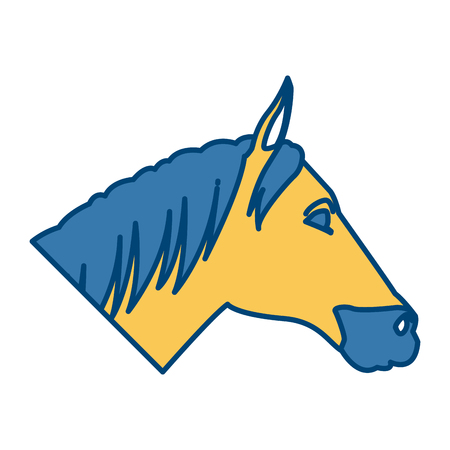 Horse head cartoon icon vector illustration graphic designのイラスト素材