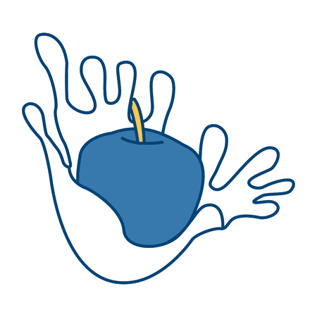 Apple milk splash icon vector illustration graphic designのイラスト素材