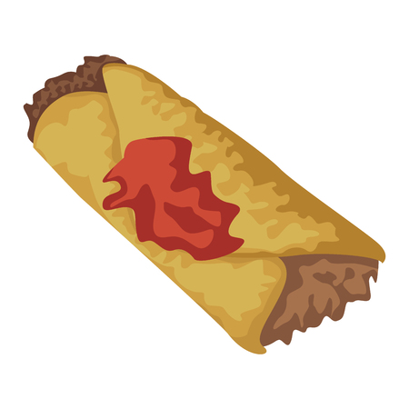 Mexican burrito food icon vector illustration graphic designのイラスト素材