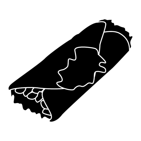 Mexican burrito food icon vector illustration graphic designのイラスト素材