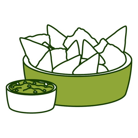 Nachos mexican food icon vector illustration graphic designのイラスト素材