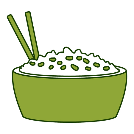 Rice bowl food icon vector illustration graphic designのイラスト素材