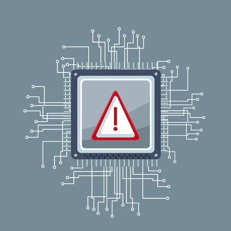 Microchip circuit technology icon vector illustration graphic designのイラスト素材