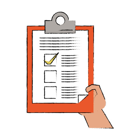 Hand with checklist icon vector illustration graphic designのイラスト素材