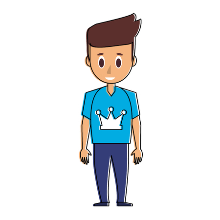 Boy kid cartoon icon vector illustration graphic designのイラスト素材