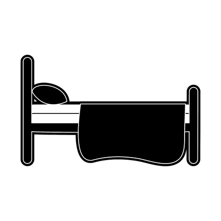 Bed with pillows icon vector illustration graphic designのイラスト素材