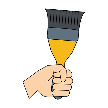 Hand holding paint brush icon vector illustration graphic designのイラスト素材