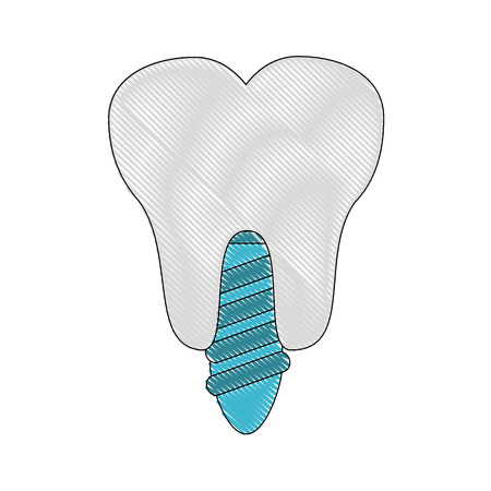 tooth implant symbol icon vector illustration graphic designのイラスト素材
