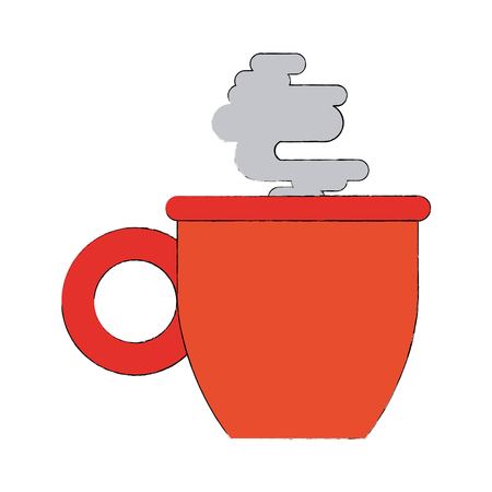 Hot coffee cup icon vector illustration graphic designのイラスト素材