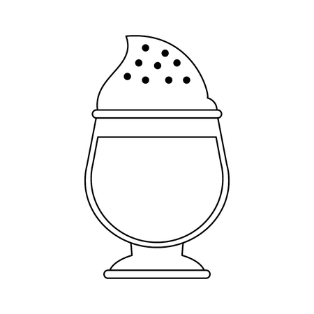 Cold coffee cup with chantilly icon vector illustration graphic designのイラスト素材
