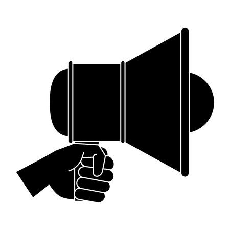 Hand holding bullhorn icon vector illustration graphic designのイラスト素材