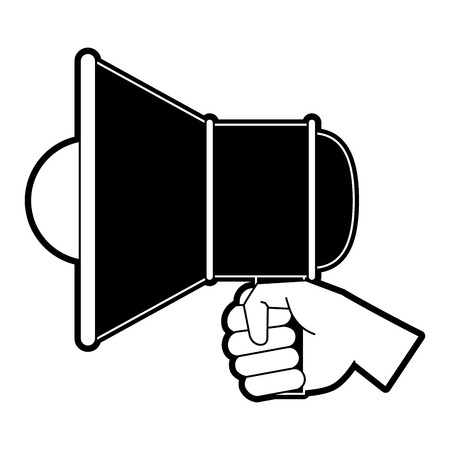 Hand holding bullhorn icon vector illustration graphic designのイラスト素材