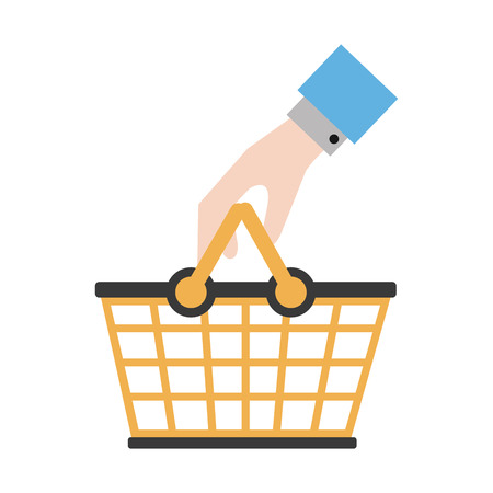 Hand with shopping basket icon vector illustration graphic designのイラスト素材