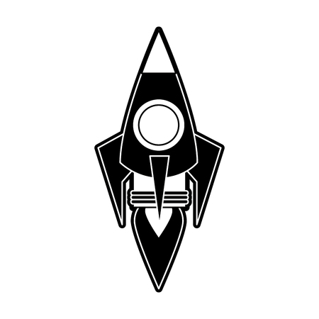 Rocket spaceship symbol icon. Vector illustration graphic design.のイラスト素材