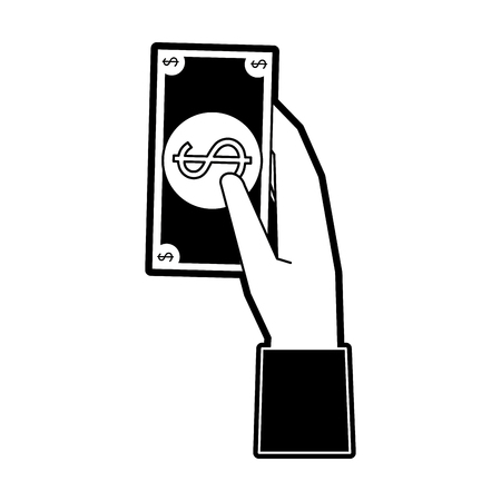 Hand with money icon vector illustration graphic designのイラスト素材