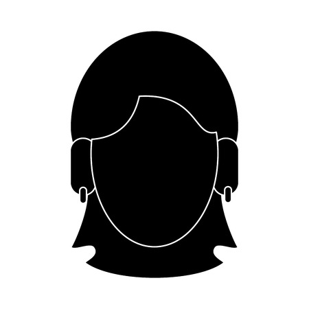 Woman faceless avatar icon vector illustration graphic designのイラスト素材