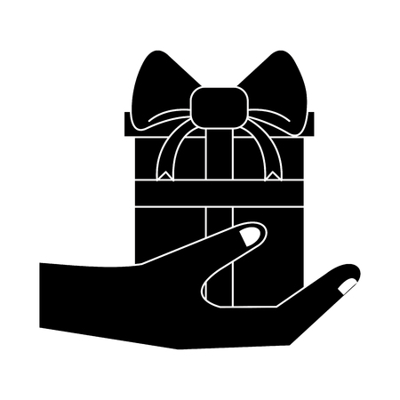 Hand with giftbox icon vector illustration graphic designのイラスト素材