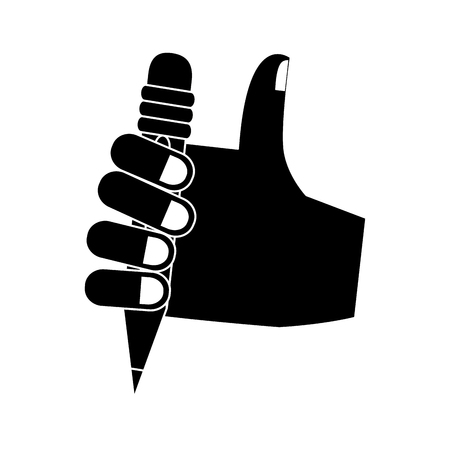 Hand with pencil icon vector illustration graphic designのイラスト素材