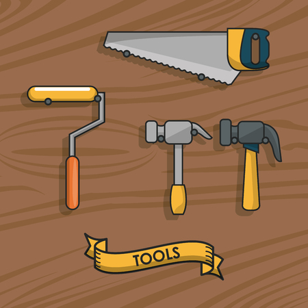 Construction tools equipment icon vector illustration graphic designのイラスト素材