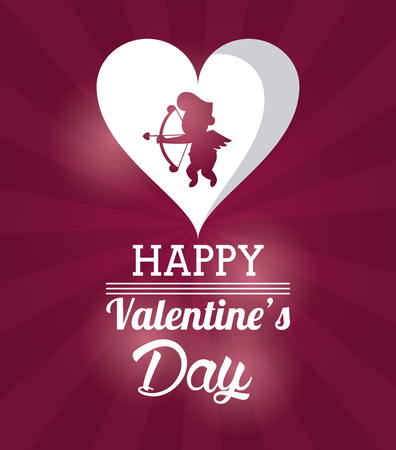 Happy valentines day card icon vector illustration graphic designのイラスト素材