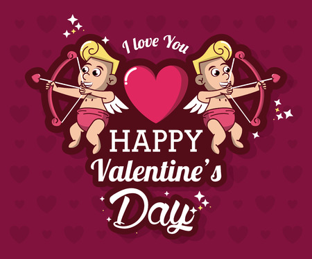 Happy valentines day card icon vector illustration graphic designのイラスト素材