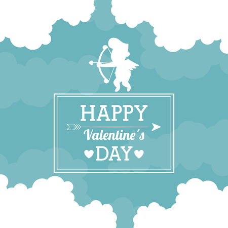 Happy valentines day card icon vector illustration graphic designのイラスト素材