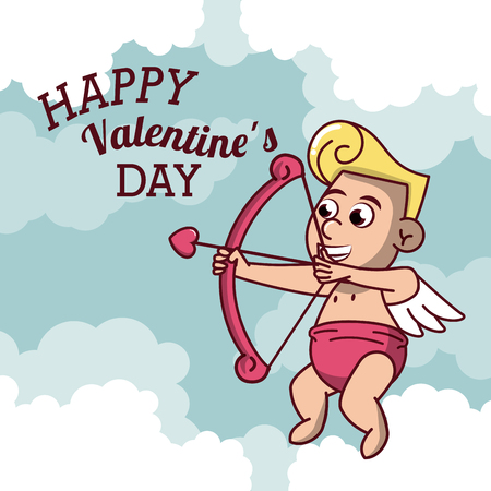 Happy valentines day card icon vector illustration graphic designのイラスト素材