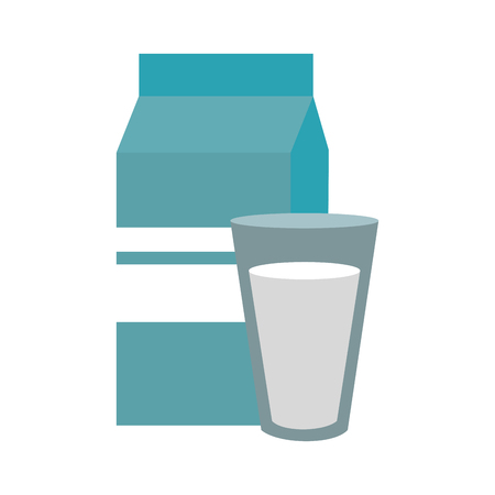 Milk box with cup icon vector illustration graphic designのイラスト素材