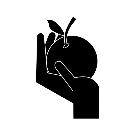 Hand with orange icon vector illustration graphic designのイラスト素材