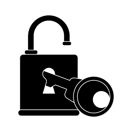 Padlock and key icon vector illustration graphic designのイラスト素材