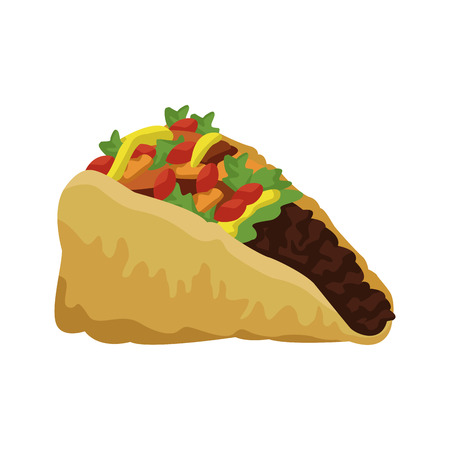 Taco mexican food icon vector illustration graphic designのイラスト素材
