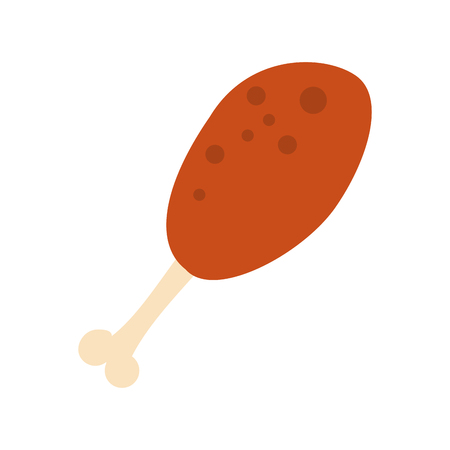 Fried chicken thigh icon vector illustration graphic designのイラスト素材