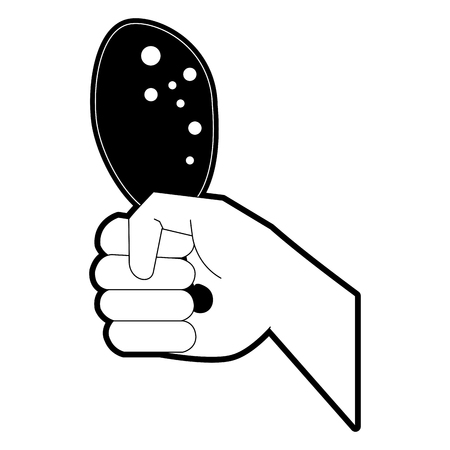 Hand with Fried chicken thigh icon vector illustration graphic designのイラスト素材