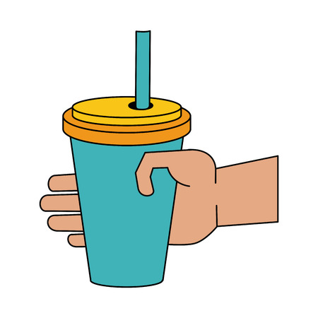 Hand with soda cup icon vector illustration graphic designのイラスト素材