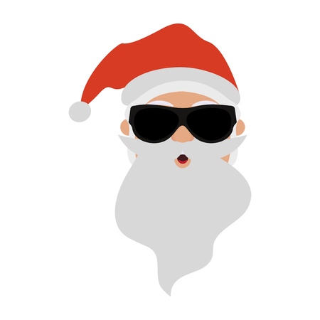 Santa claus with sunglasses icon vector illustration graphic designのイラスト素材