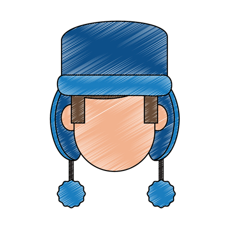 Man with beanie cap icon vector illustration graphic designのイラスト素材