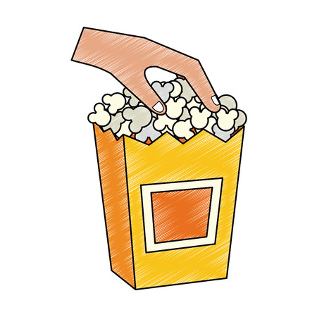Pop corn bag icon vector illustration graphic designのイラスト素材