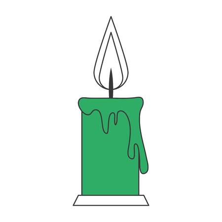 Christmas Lit candle icon vector illustration graphic designのイラスト素材