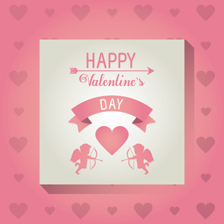 Happy valentines day card vector illustration graphic designのイラスト素材