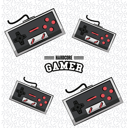 Gamer gamepads technology icon vector illustration graphic designのイラスト素材