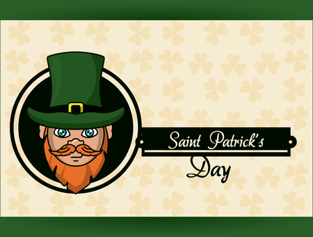 Saint patricks day cartoon card icon vector illustration graphic designのイラスト素材