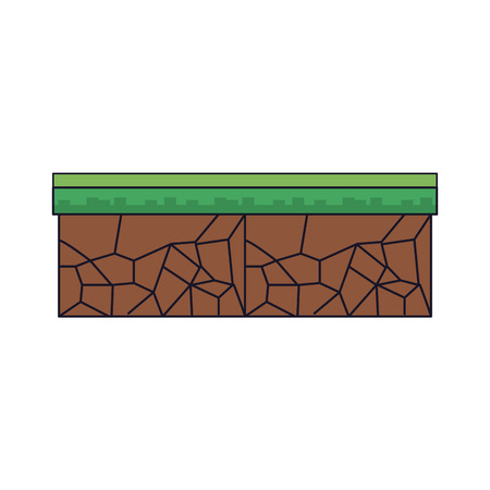 Videogame terrain ground icon vector illustration graphic designのイラスト素材
