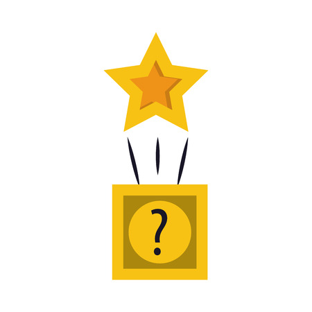 Box with star pixelated videogame element icon vector illustration graphic designのイラスト素材