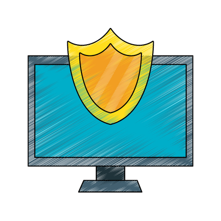 Computer screen technology icon vector illustration graphic designのイラスト素材