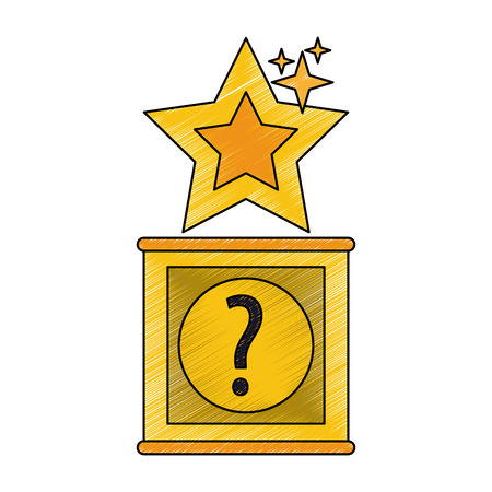 Videogame box with star icon vector illustration graphic designのイラスト素材