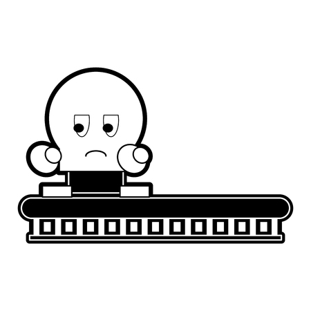 Funny enemy videogame character icon vector illustration graphic designのイラスト素材