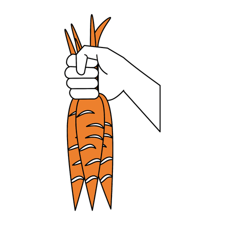 Hand with carrots icon vector illustration graphic designのイラスト素材