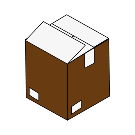 Cardboard box open icon vector illustration graphic designのイラスト素材