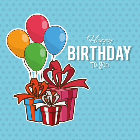 Happy birthday card icon vector illustration graphic designのイラスト素材