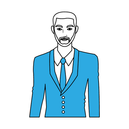 Businessman faceless profile icon vector illustration graphic designのイラスト素材